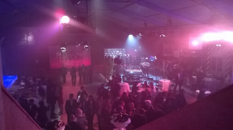 L'entrée du chapiteau de la soirée "Grace de Monaco", le 14 mai 2014 à Cannes