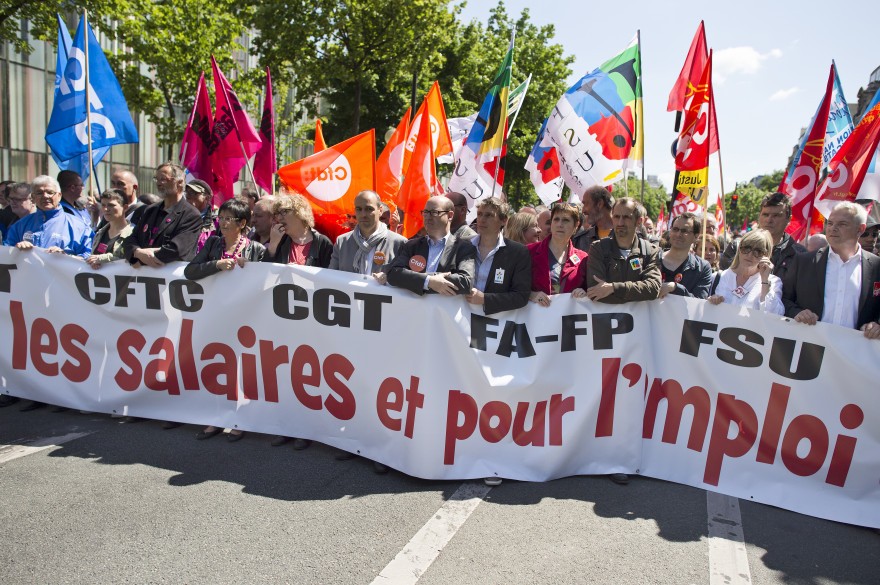 La manifestation des fonctionnaires à Paris, le 15 mai 2014.