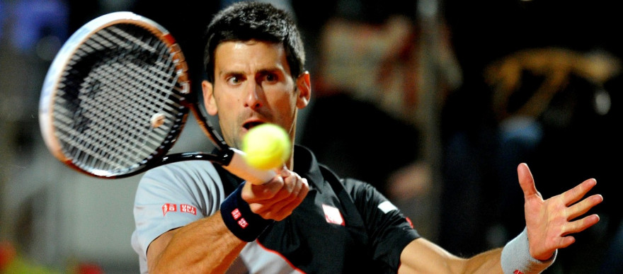 Novak Djokovic lors du touirnoi de Rome, en mai 2014