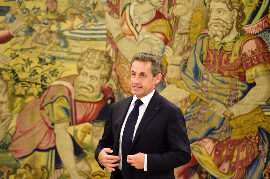 Nicolas Sarkozy en visite à Madrid le 27 mai 2014
