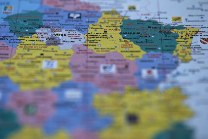 Une carte de France (image d'illustration)