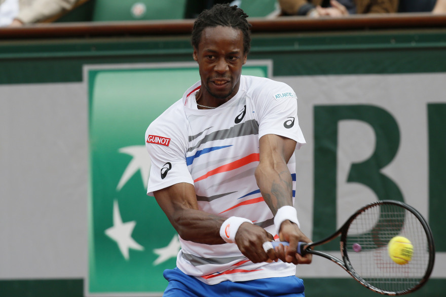 Gaël Monfils à Roland-Garros le 2 juin 2014