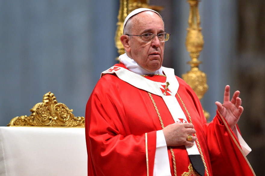 Le pape François lors de la messe de la Pentecôte, le 8 juin 2014.