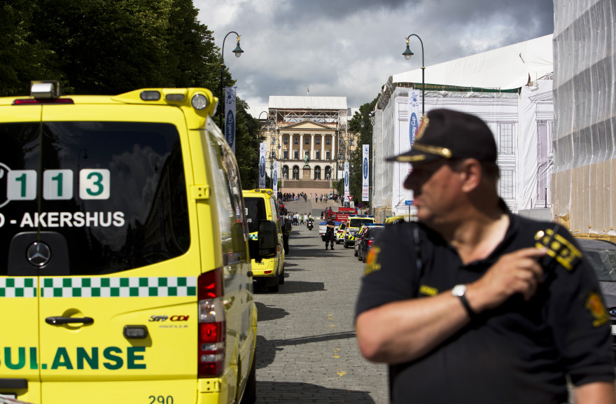 Un policier à Oslo, en Norvège, le 31 juillet 2012.
