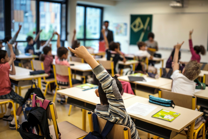 Une classe de primaire à Lyon (Illustration)