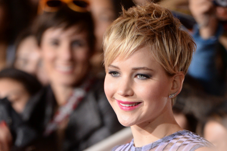 L'actrice Jennifer Lawrence lors de l'avant premier du film "The Hunger Games : l'Embrasement" le 18 novembre 2013