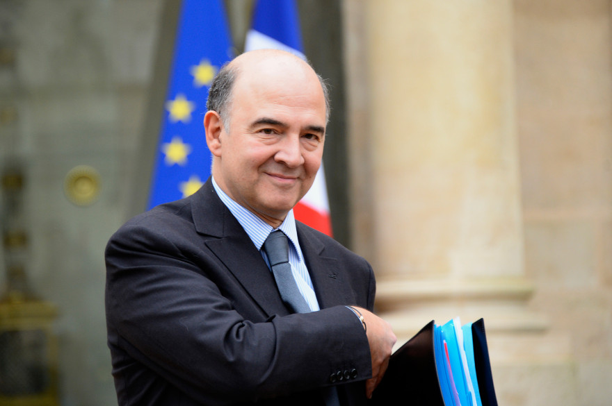 L'ancien ministre de l'Économie Pierre Moscovici devant l'Elysée