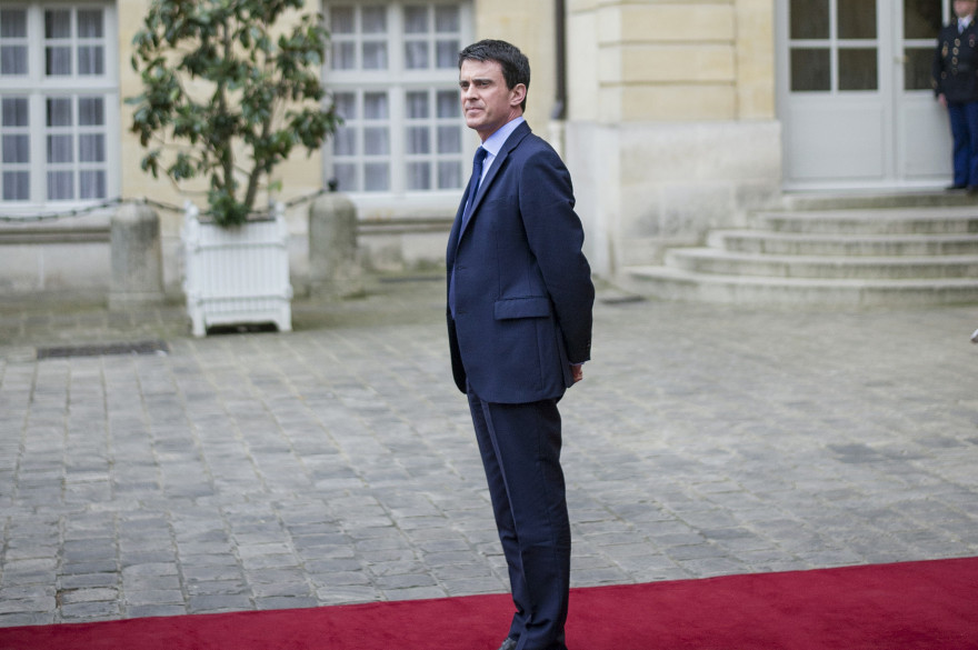 Manuel Valls à Matignon, le 4 avril 2014
