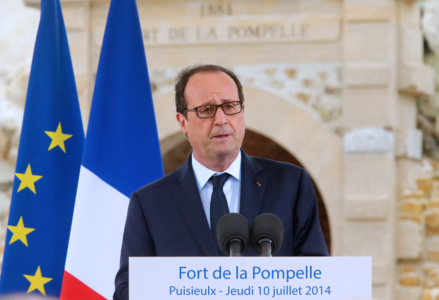 François Hollande lors d'un discours à Reims, le 10 juillet 2014.