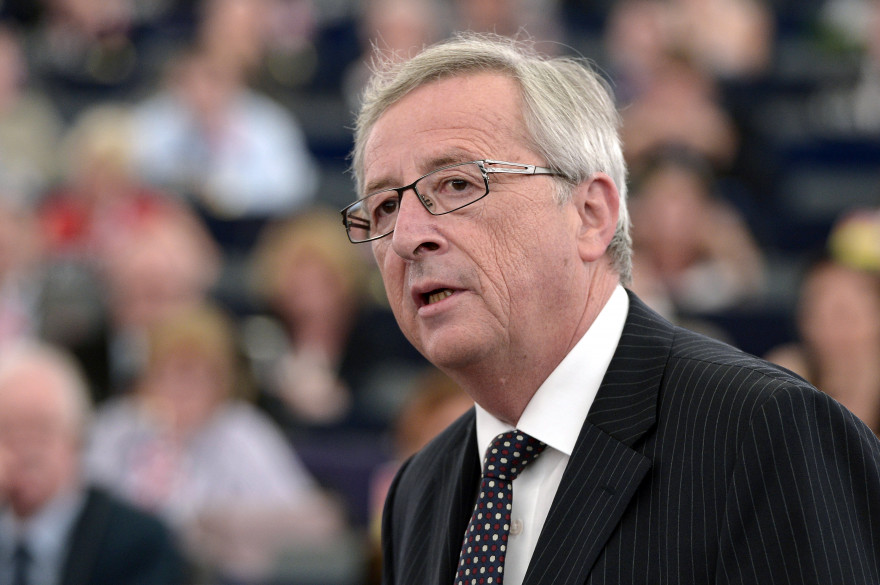 Jean-Claude Juncker donne un discours au Parlement européen à Strasbourg, le 15 juillet 2014.