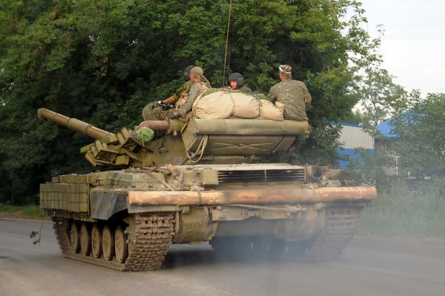Des séparatistes pro-russes près de Donetsk