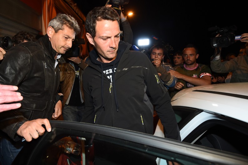 Jérôme Kerviel lors de son arrestation, le 18 mai 2014 à Menton.