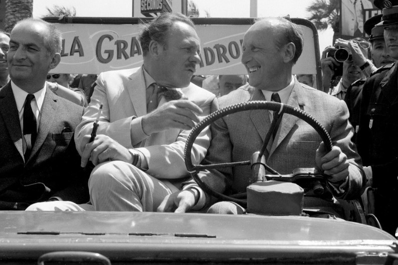 Louis de Funès, Terry Thomas et Bourvil au Festival de Cannes