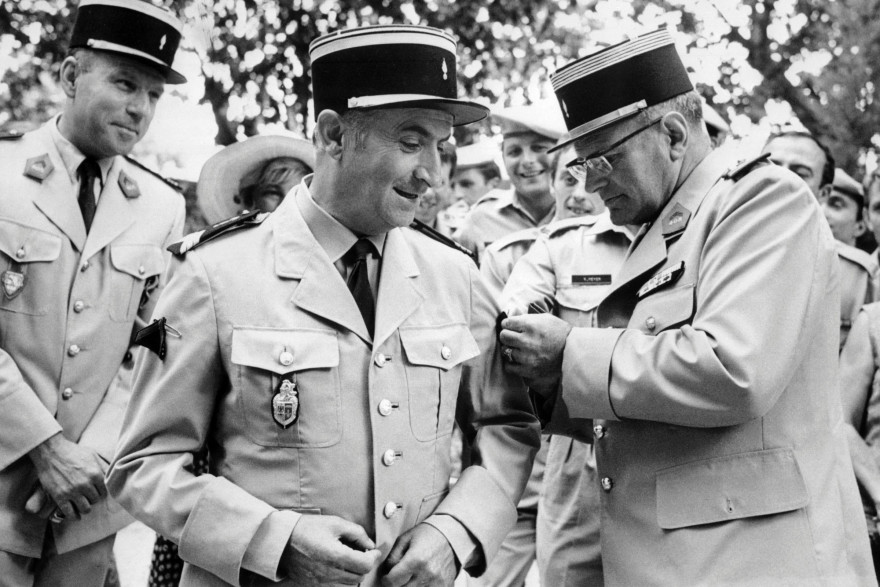 Louis de Funès pendant le tournage du "Gendarme en balade" en 1970