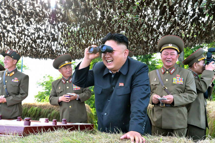 Kim Jong-Un sur la côte est de la Corée du Nord, (illustration)