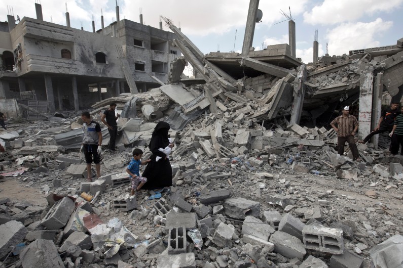 Des immeubles détruits à Rafah