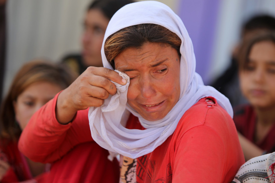 Une femme yazidi dans un camp de réfugiés au Kurdistan irakien, le 13 août 2014.