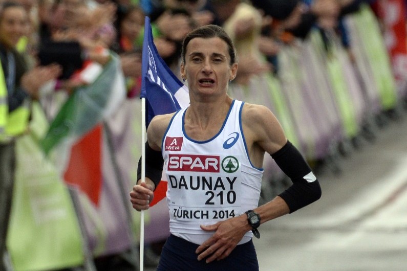 La championne d'Europe du marathon Christelle Daunay à Zurich, le 16 août 2014.