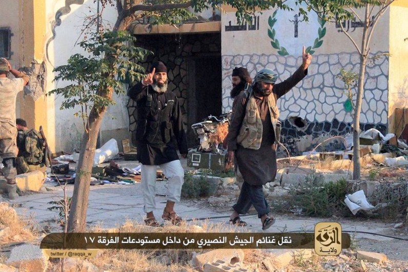 Les jihadistes de l'Etat islamique dans la ville de Raqqa en Syrie en juillet 2014 (archives).