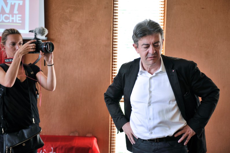 Jean-Luc Mélenchon à Saint-Martin-d'Hères, le 22 août 2014.