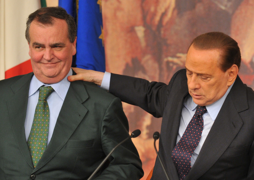 Roberto Calderoli avec Silvio Berlusconi (illustration)