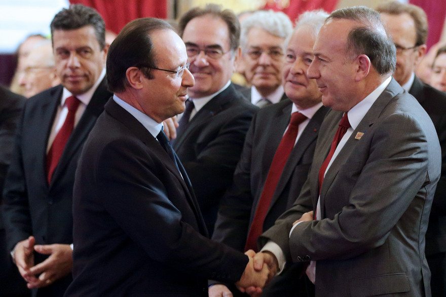 François Hollande et Pierre Gattaz le 21 janvier 2014 (Archive)