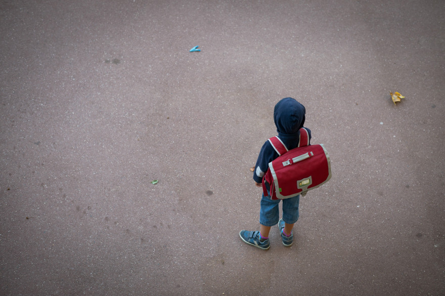 Un élève lors de la rentrée scolaire, le 3 septembre 2013.