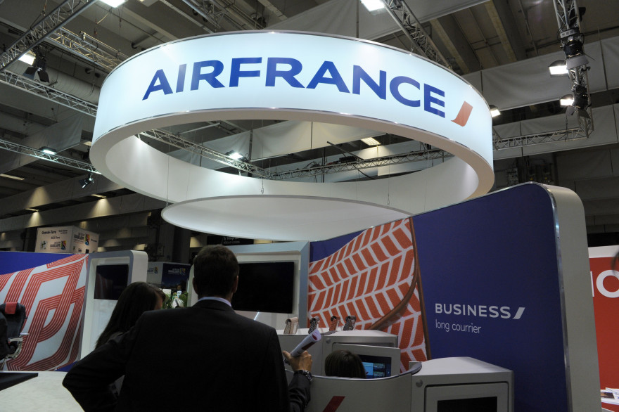 Un comptoir Air France au Salon du tourisme professionnel, le 24 septembre 2014 à Paris