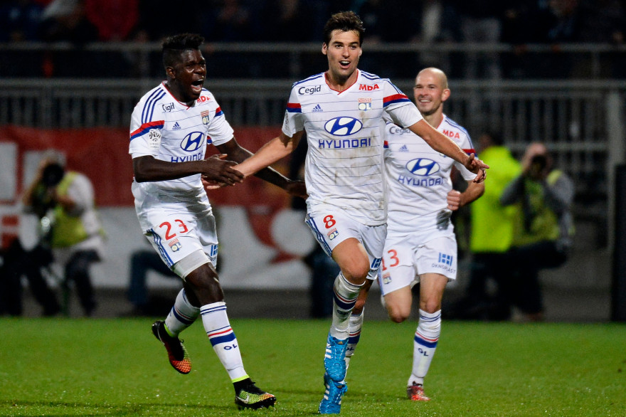 Yoann Gourcuff célèbre son but dans le match face à Marseille, le 26 octobre 2014