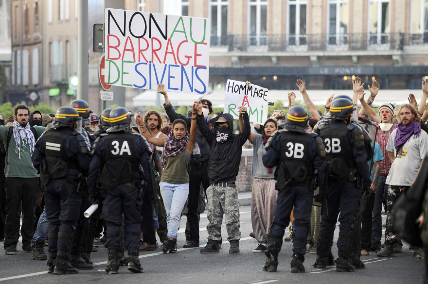 Des opposants au barrage de Sivens à Albi