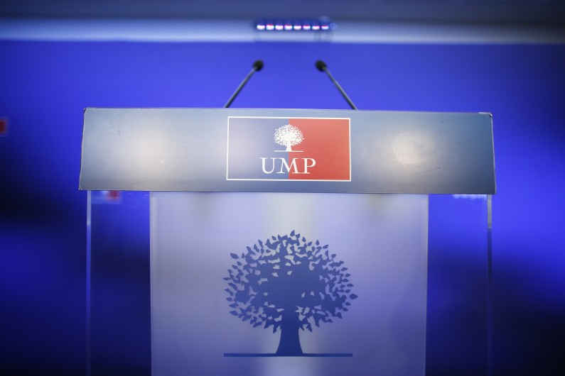 Un podium de l'UMP (Illustration)