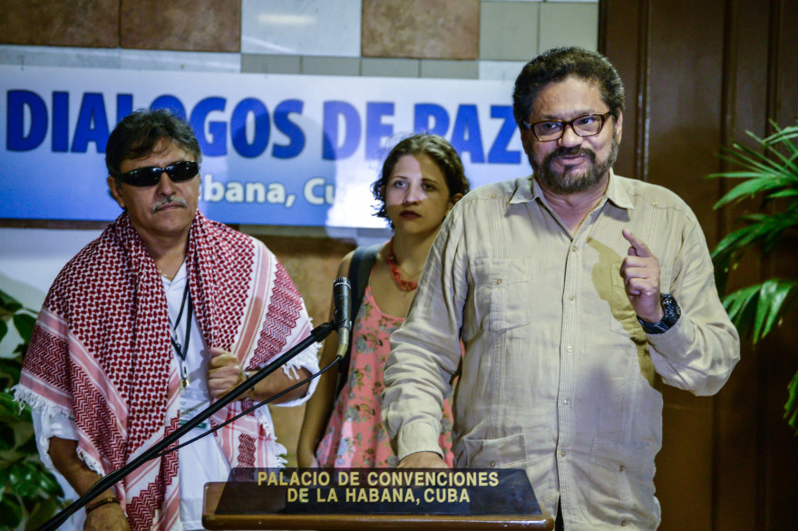 Des membres des Farc lors de négociations de paix avec le gouvernement colombien (archives)