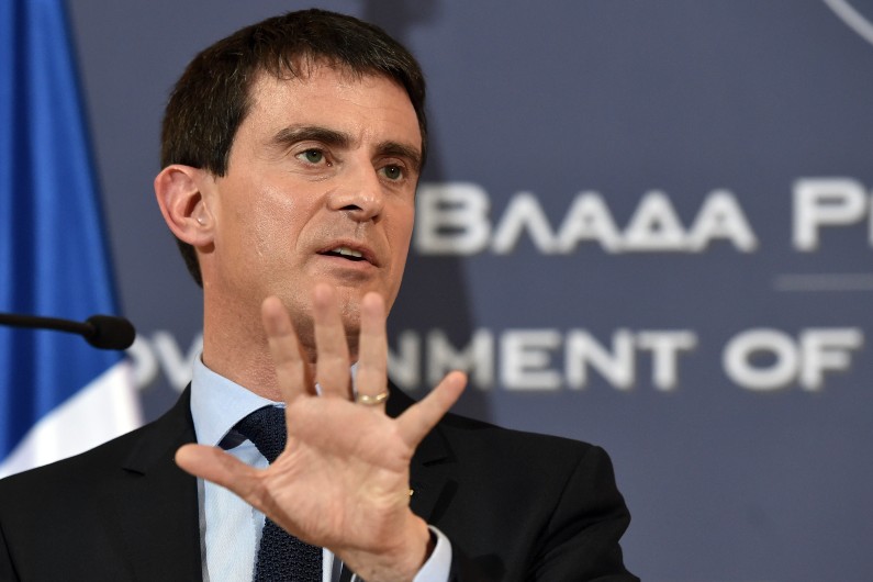 Manuel Valls en visite en Serbie, le 6 novembre 2014.