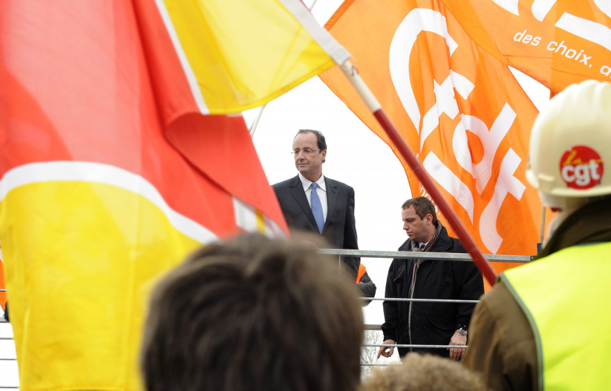 François Hollande à Florange en 2012