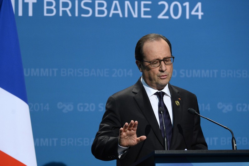François Hollande à Brisbane, le 16 novembre 2014.