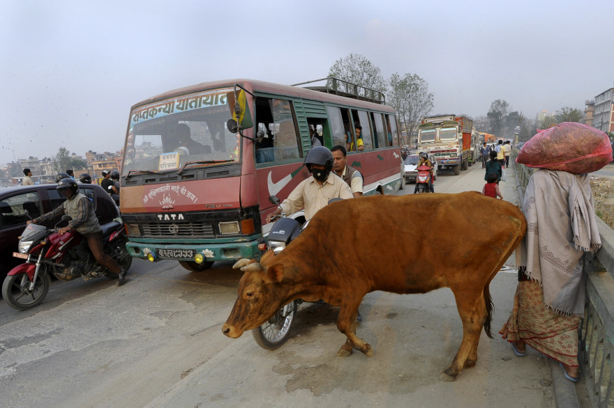 Un bus à Katmandou au Népal. (Illustration)