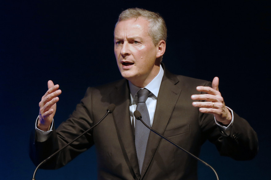 Bruno Le Maire, candidat à la présidence de l'UMP, lors d'un meeting à Fréjus le 27 novembre 2014
