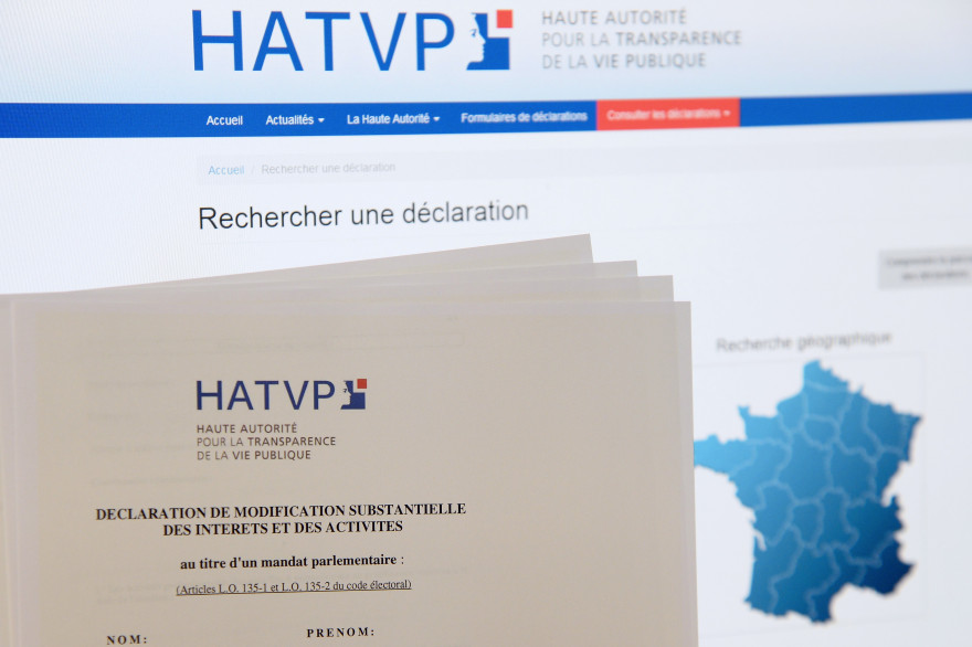 Une déclaration d'intérêt faite à la Haute autorité pour la transparence de la vie publique le 24 juillet 2014 (archives).