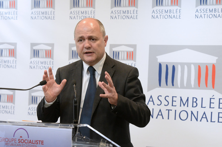 Bruno Le Roux, chef du groupe socialiste à l'Assemblée, le 23 avril 2014 (archives)