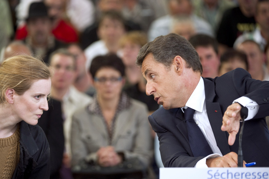 Nathalie Kosciusko-Morizet et Nicolas Sarkozy pendant un meeting en 2011