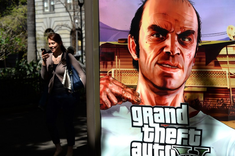 Une affiche du jeu GTA (illustration)