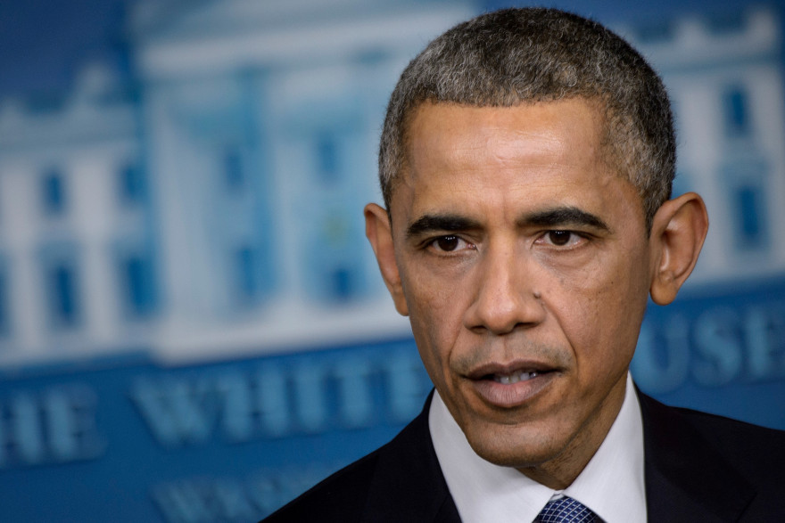 Barack Obama lors d'une conférence de presse à la Maison Blanche, le 19 décembre 2014.