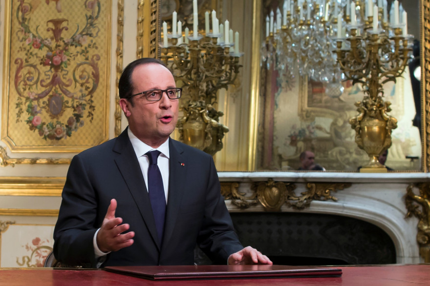 François hollande à l'Élysée, le 31 décembre 2014. (illustration)