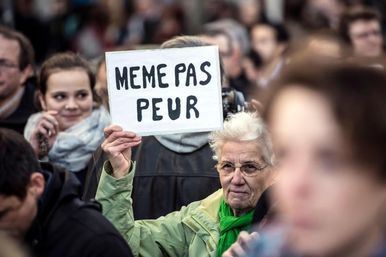 Marche républicaine à Lyon, le dimanche 11 janvier 2015.