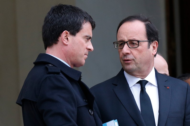 Manuel Valls et François Hollande à l'Elysée, le 10 janvier 2015.
