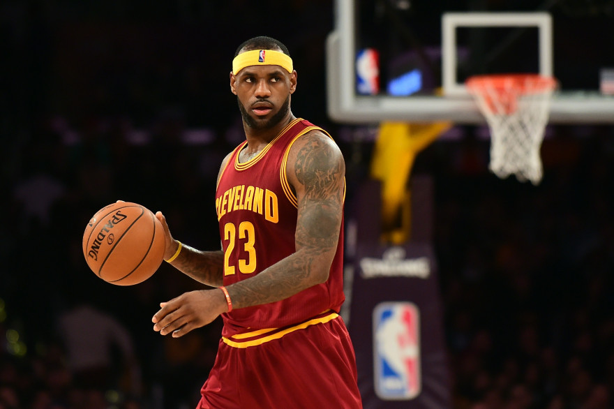 LeBron James des Cleveland Cavaliers à Burbank, le 15 janvier 2015.