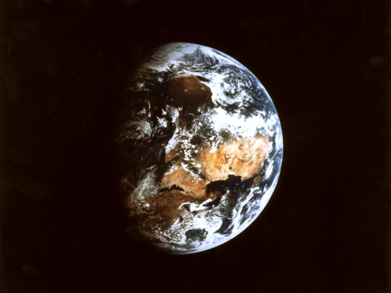 Photo non datée de la terre, prise de l'espace.