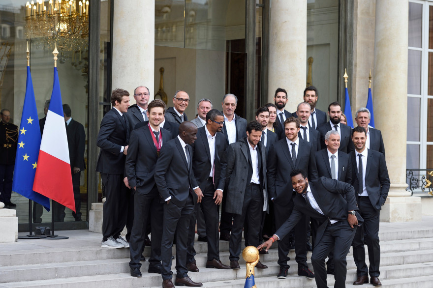 Les handballeurs français ont été reçus à l'Élysée mardi 3 février 2015