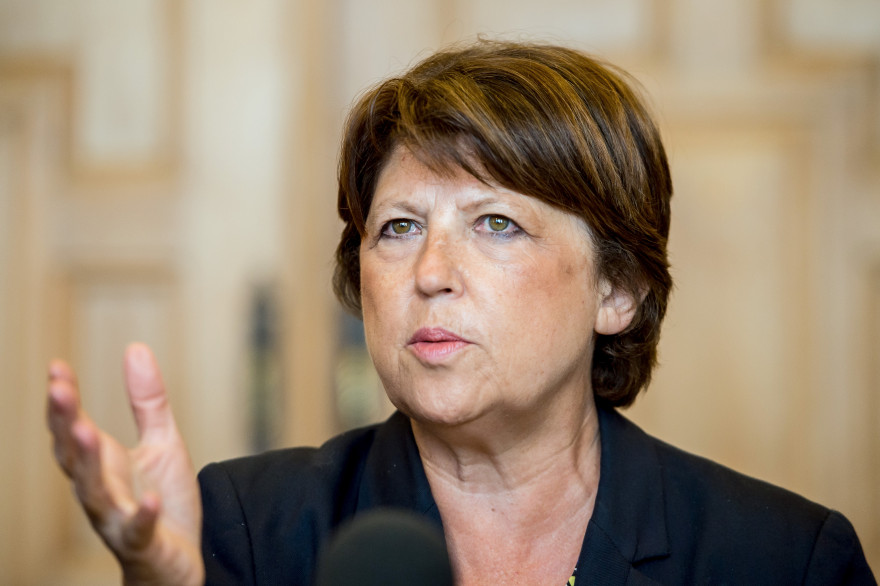 Martine Aubry lors d'une conférence de presse à Lille, le 8 septembre 2014 (archives).