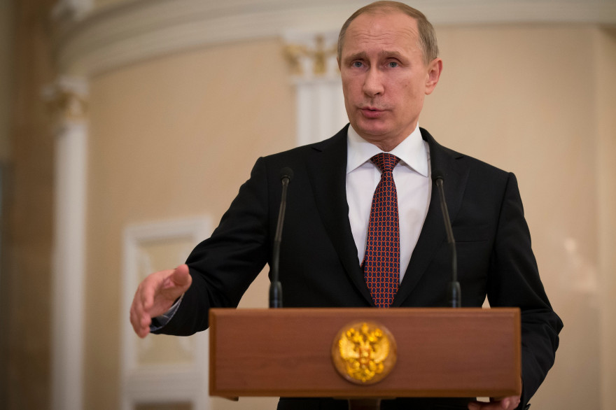 Vladimir Poutine à Minsk le 12 février 2015. (archives)